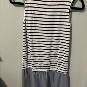 LF Navy and White Striped Tank Dress